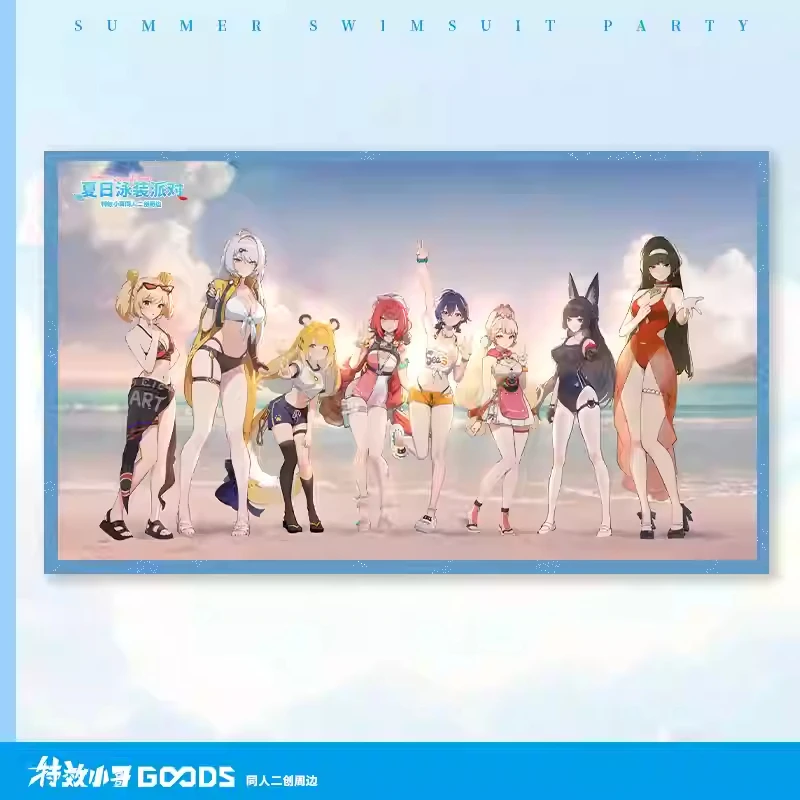 Zenless Zone Zero Hoshimi Miyabi Ukinami Yuzuha Yixuan أنيمي تأثيري الشكل الاكريليك ورقة ملونة بطاقة ملحق هدية عيد الميلاد