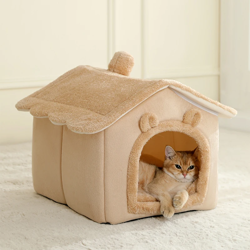 Faltbares Haustierhaus, abnehmbares, waschbares Katzenhaus, Welpenhöhlensofa, Haustierbetthaus für extra kleine Hunde und kleine und mittelgroße Katzen – Detail 5