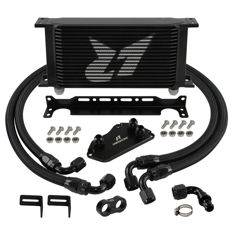 Ölkühler-Set, 19 Reihen, AN10 + Montagehalterung für BMW 3er F30 F31 F35 316i 320i 328i N20, schwarz