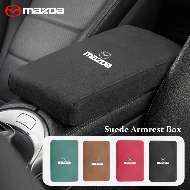 Car Armrest Mats Memory Foam Arm Rest Cushion Accessories For Mazda 2 3 6 5 Atenza CX3 CX5 MX5 CX7 Axela CX30 CX90 CX60 CX50 MX3