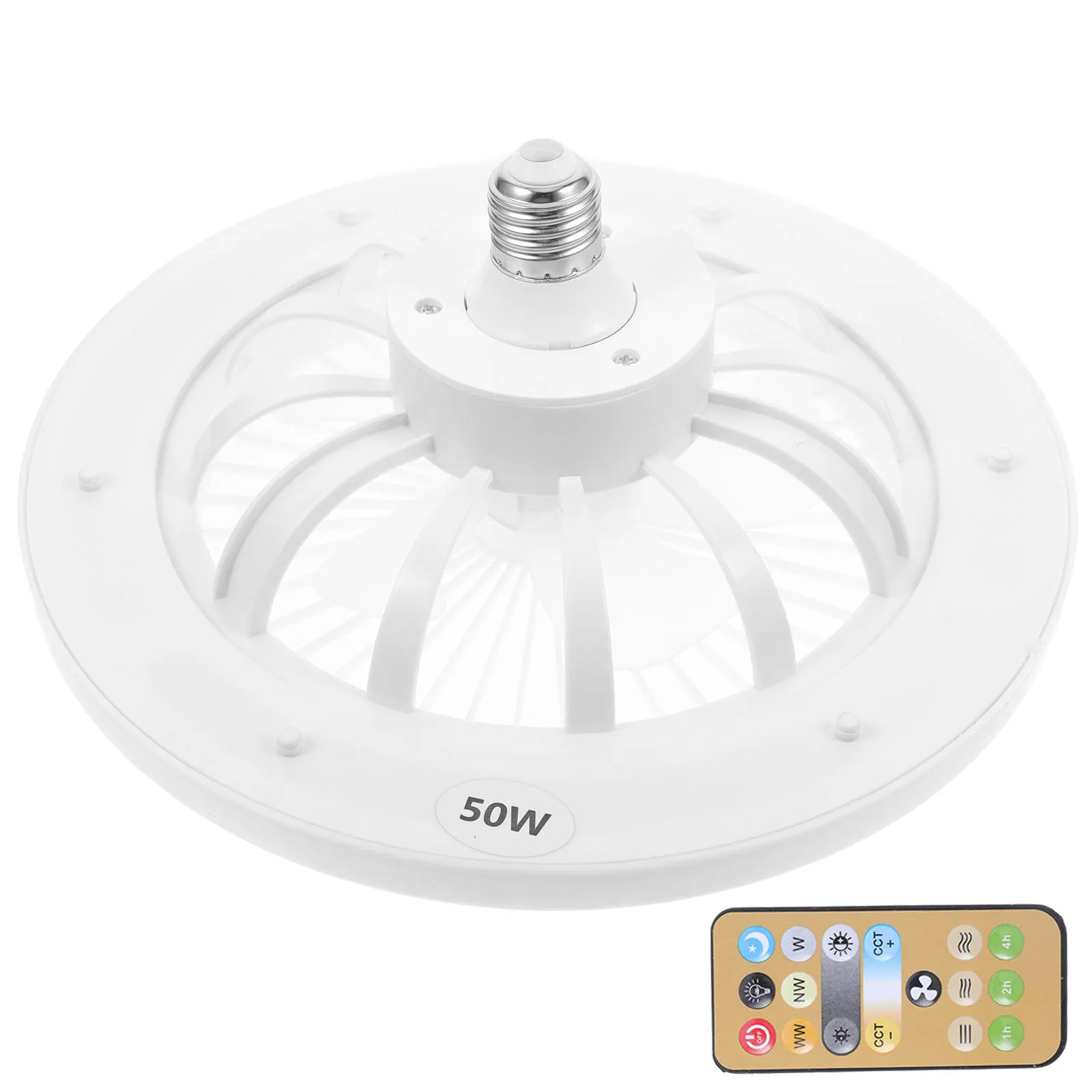 

1 Set Led Ceiling Fixture Bedroom Cooling System E27 Socket Adjustable Brightness Small Fan Lamp Energy-Efficient