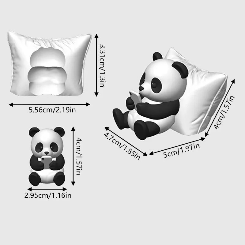 Cute Panda Desk Decor, 3D Printed Stress Relief Figurine, Funny Office Ornament for Home & Workspace, Unique Gift for Colleagues