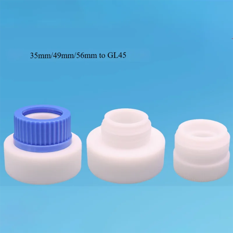 GL45 waste liquid barrel conversion port fluorinated barrel adapter PTFE resistant to acid and alkali corrosion