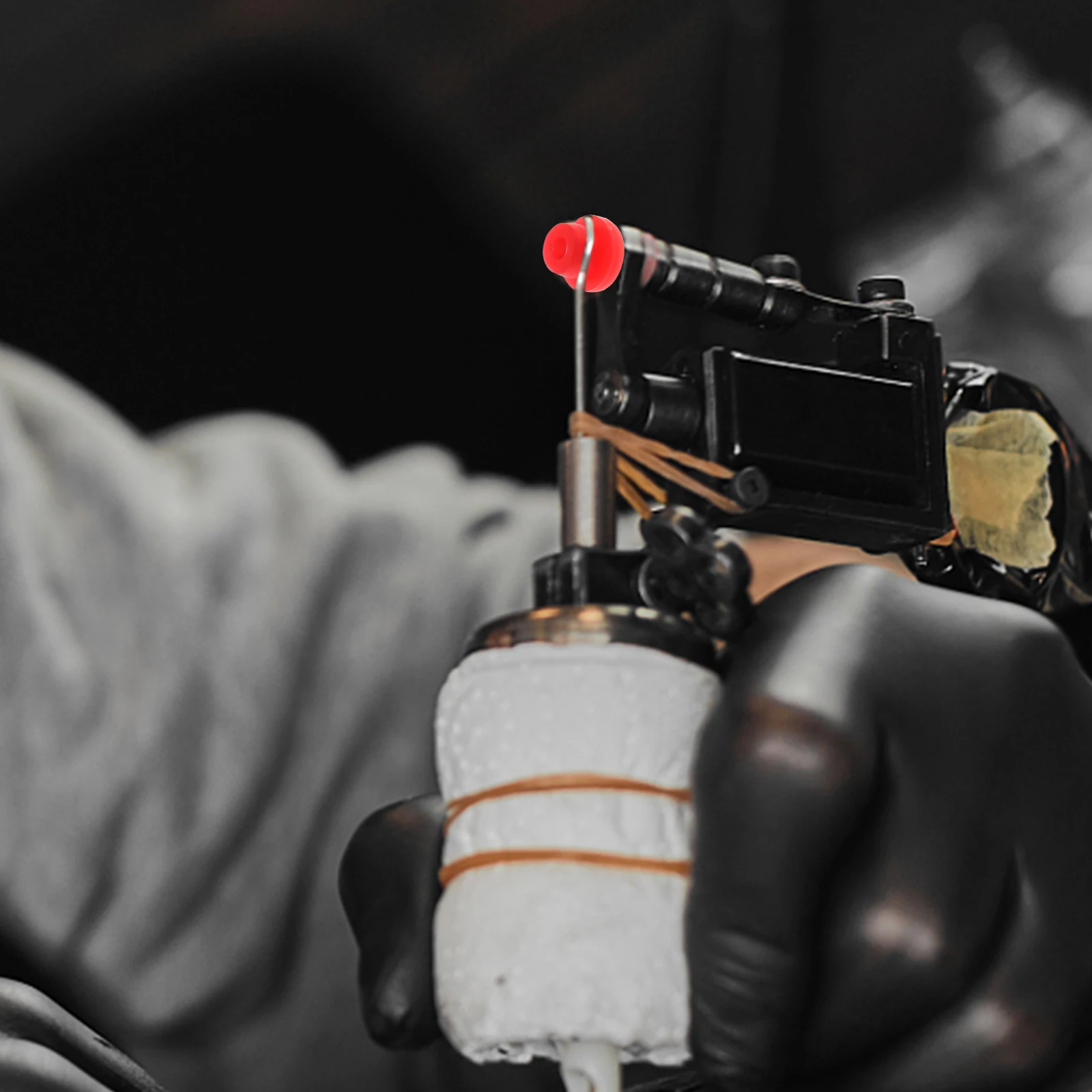 

100Pcs Silicone Pin Grommets Black for Tattoo Machine Needle Cushion Coil Pads Stable Needle Vibration Damping Accessories