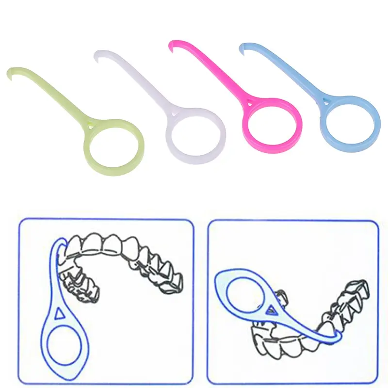 

Dental Removal Hook Tool Plastic Orthodontic Aligner Remover Invisible Removable Braces Clear Aligner Oral Care 4 Colors