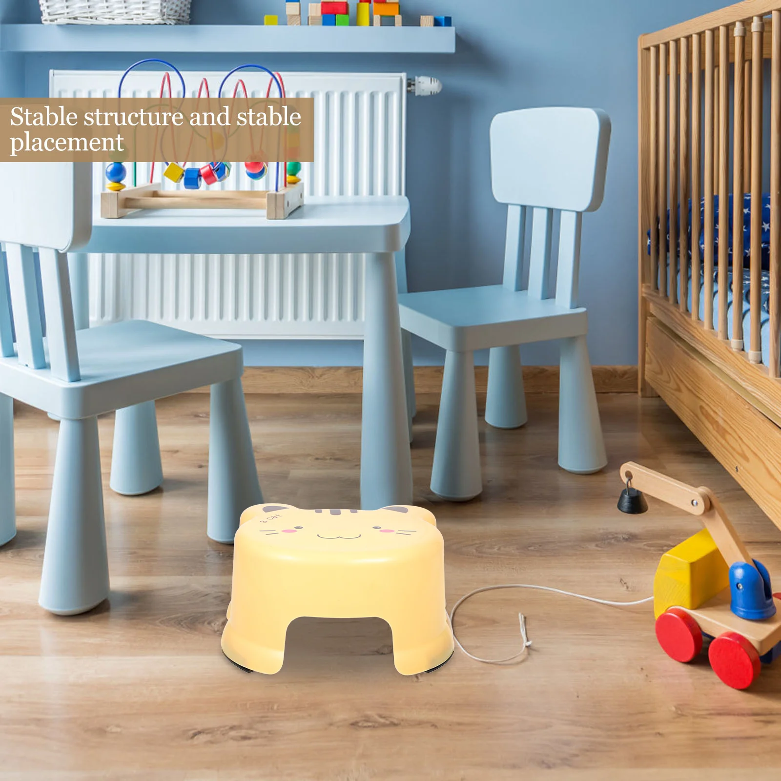 ABOOFAN Kids Stool Thickened Non Plastic Step for Bathroom Toilet Training Cartoon Design Child Safety