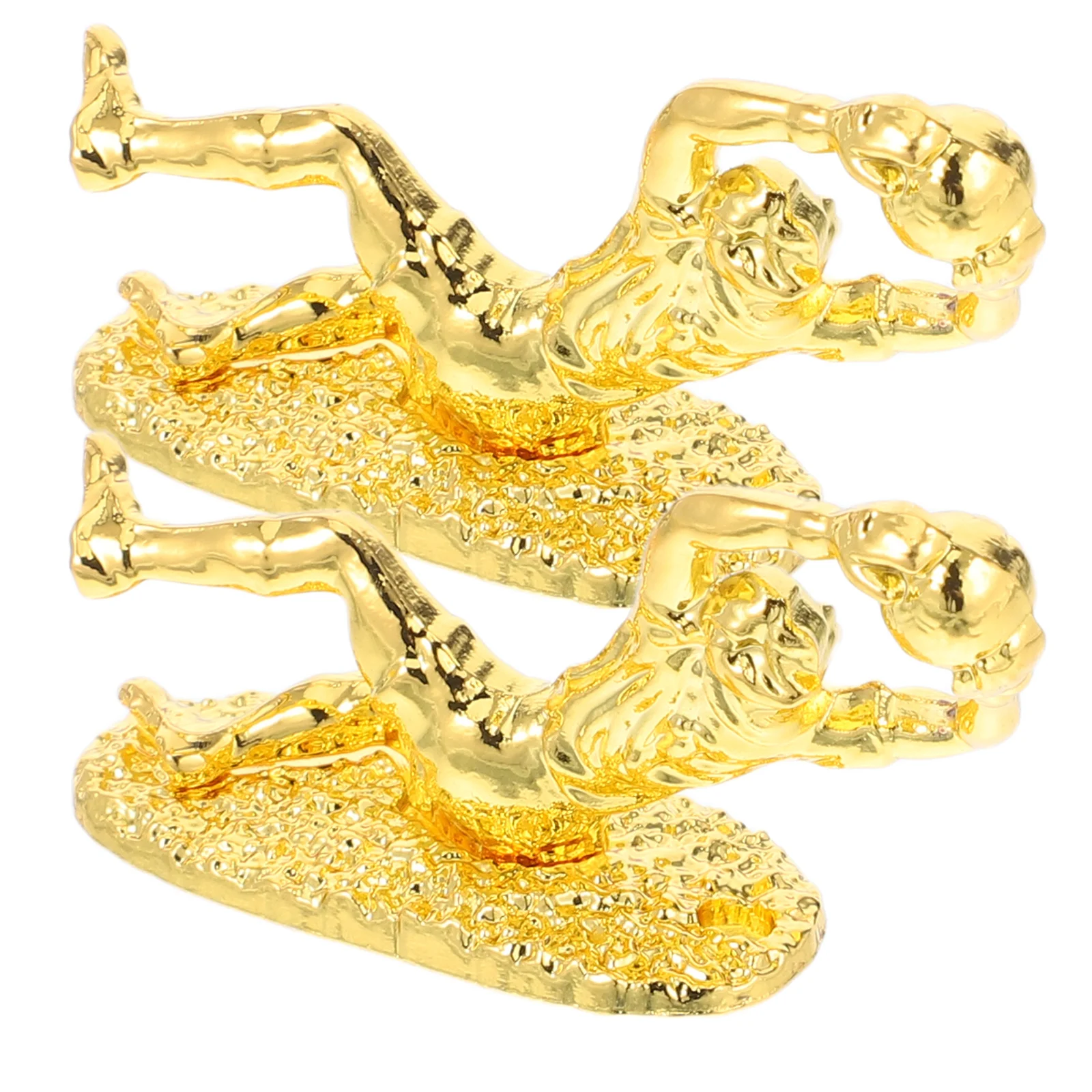 

2Pcs Award Trophy Golden Soccer Goalkeeper Miniature Keepsake Ideal for Adults Sports Party Football Tournament Competition