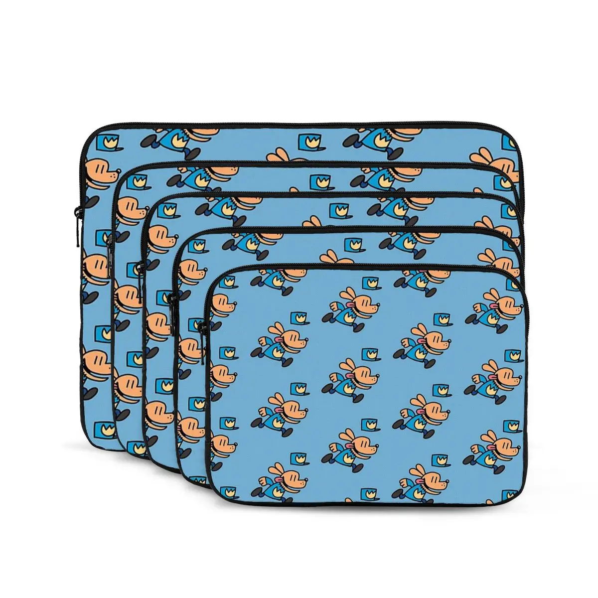 Officer Dog Man Running Fan Art Notebook Laptop Bag Case Pouch Notebook Sleeve Cover Bag Tablet Shockproof Case Bag