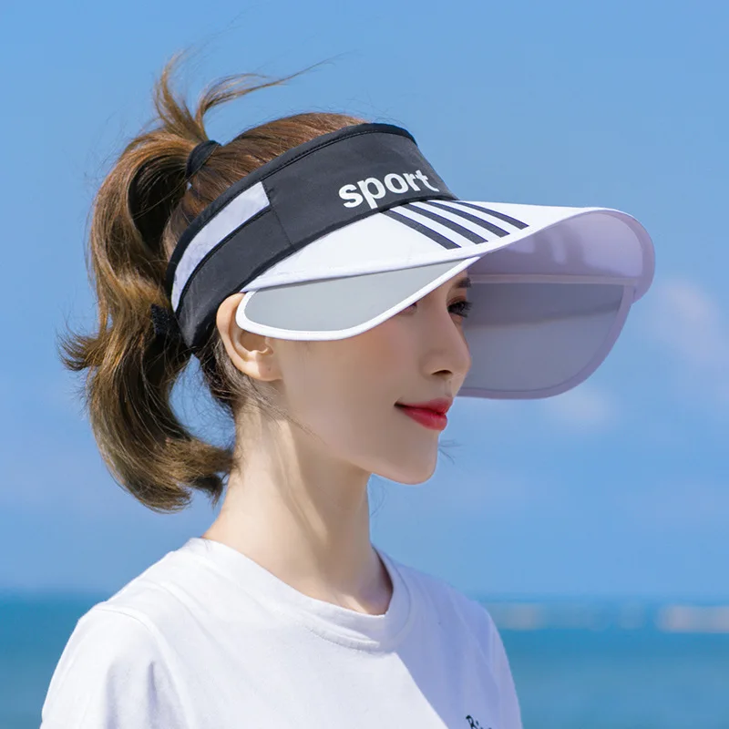 Adjustable Outdoor Sports Sunshade Hat For Women\'s Color Blocking UV Sun Hat For Travle Beach Cycling