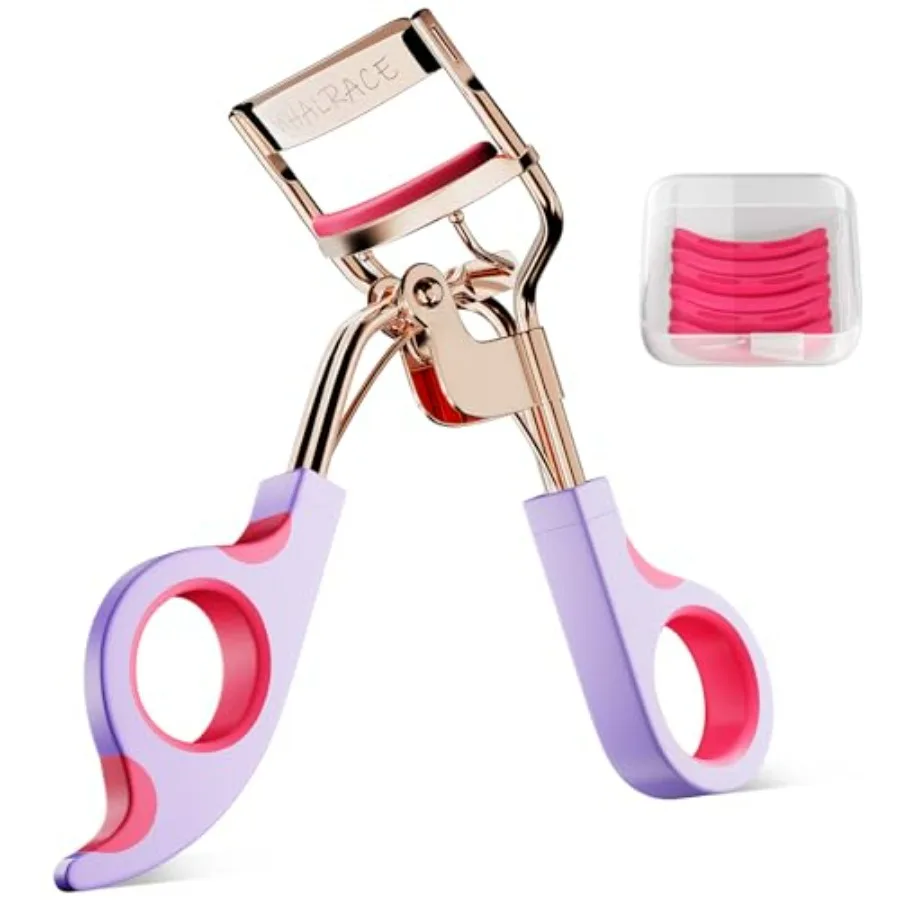 

Eye Lash Curler with 6 Replacement Pads, Eyelash Curlers Superior Curling Effect, Beautiful and Easy to Identify, Valentine's D