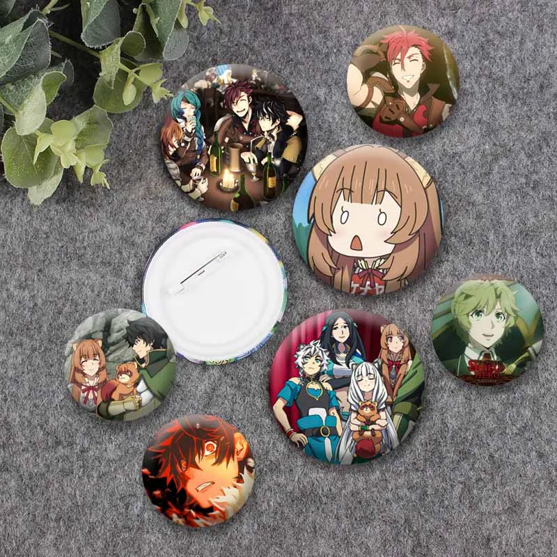 The Rising of The Shield Hero Raphtalia Badge Cartoon Role Playing Enamel Pins Anime Naofumi Iwatani Brooch for Bag Hat Jewelry