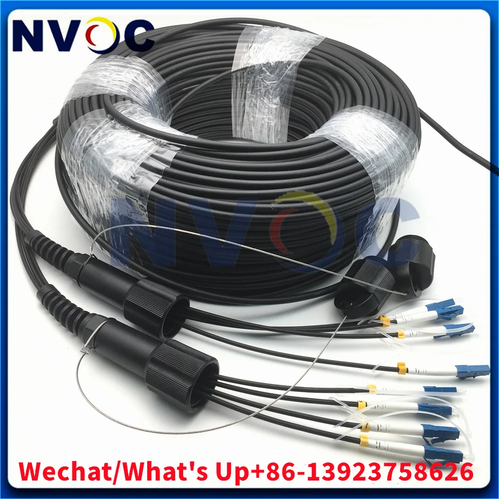 SM,8C G657A1، كابل TPU 100M 150M 200M اثنين PDLC/UPC(4core) SC/FC/STUPC 8Cores سلك تصحيح الألياف المدرعة مع بكرة