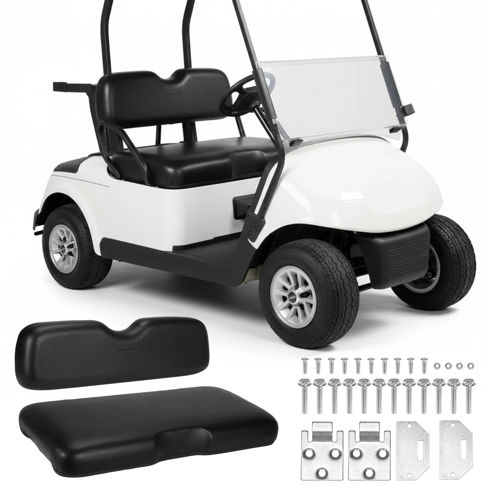 

Golf Cart Front Seat Replacement Cushion Front Seat Back and Bottom Cushion Set Compatible for EZGO RXV 2008-up Models