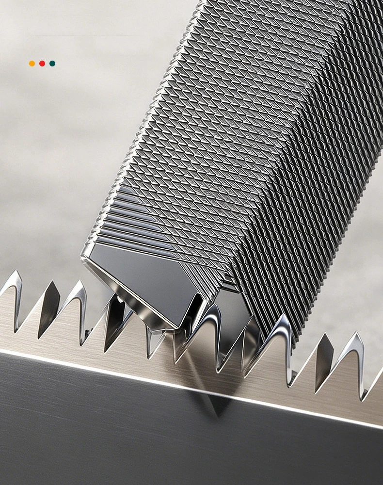 6 Inch Diamond Triangle Saw File High Hardness Bearing Steel Durable Rasp for Sharpening Saw Blade Woodworking and Metal Tools