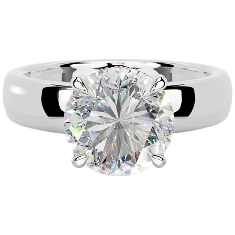 MUSHAN Custom Jewelry 925 Sterling Silver Ring Band D Color 2ct 3ct Moissanite Diamond Rings For Women Luxury Fine S925 Jewelry