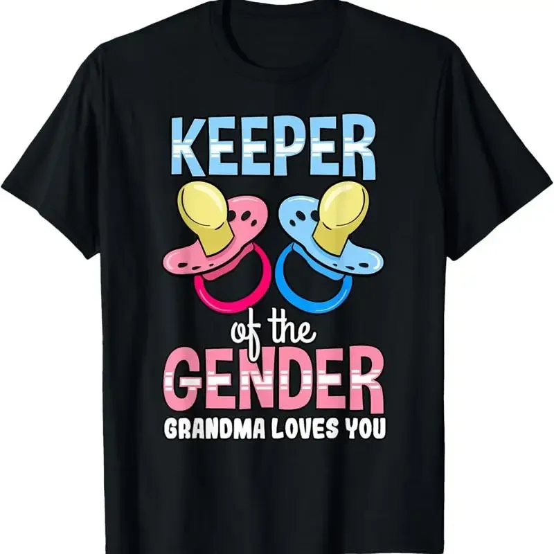 Keeper Of The Gender Grandma Loves You Baby Shower Boy Girl T Shirt