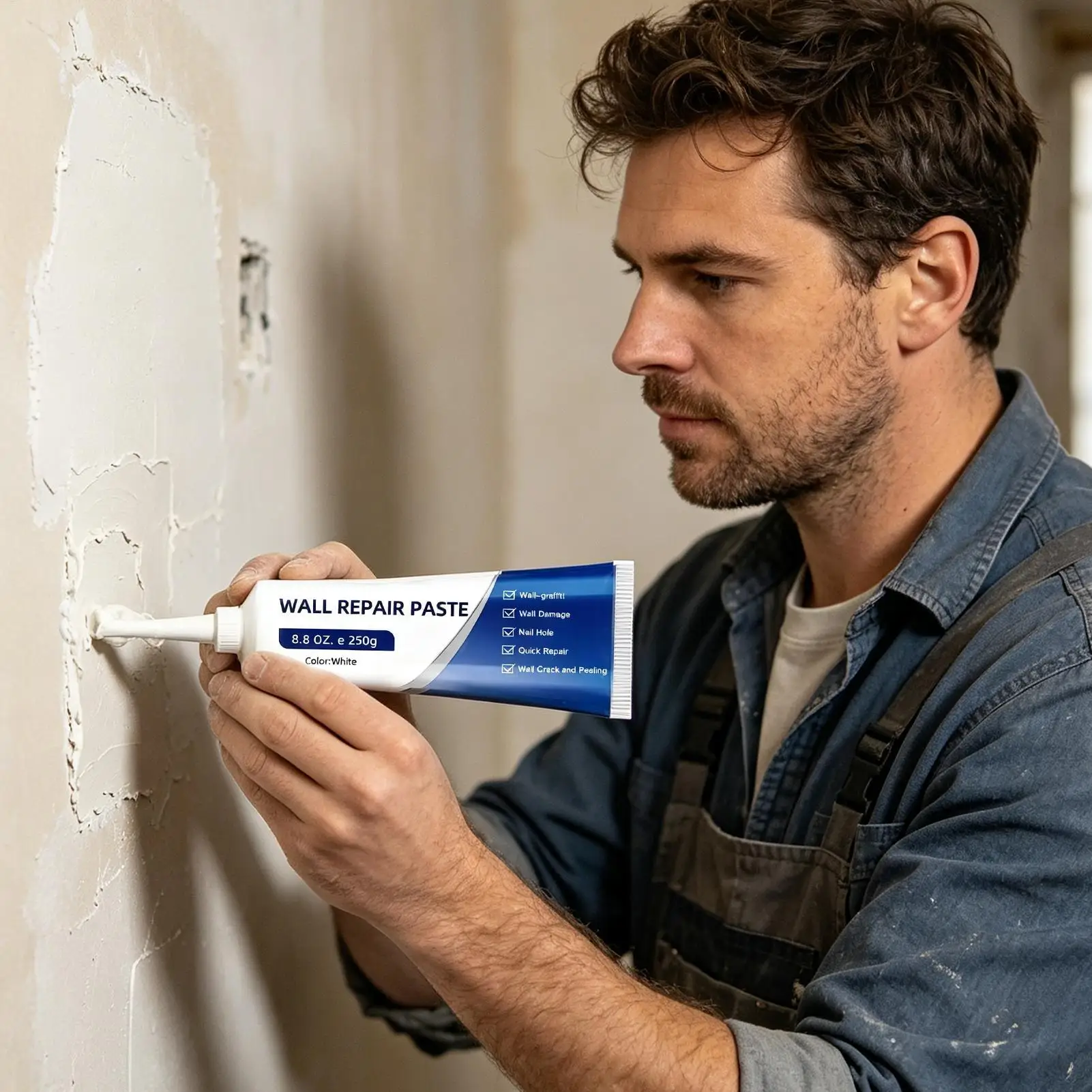 Drywall Repair Kit Putty Paste Mending Agent Wall Hole Repair Paste for Ceiling Door Fixing Mending Home Apartment Dormitory