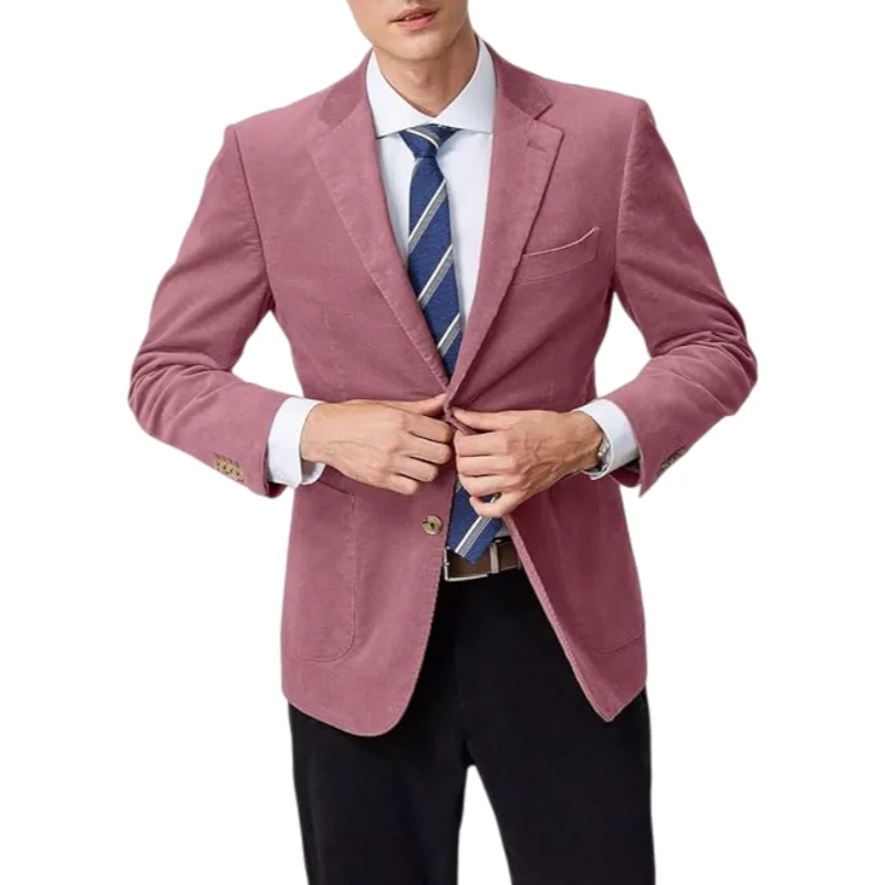 

Retro Men's Casual Suede Suit Jacket Spring & Autumn New Arrivals Old School Classic Style Everyday Wear Workwear Jacket for Men