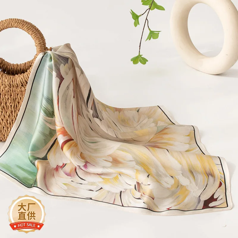 

2026 Autumn New Scarf 53cm Small Square Towel High-Grade Printed Fashionable All-Match