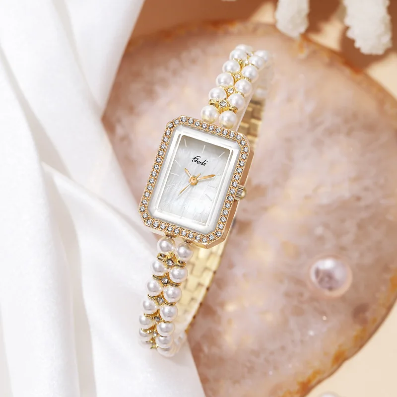 Chinese style light luxury pearl women's watch niche high-end quartz watch creative high-value watch