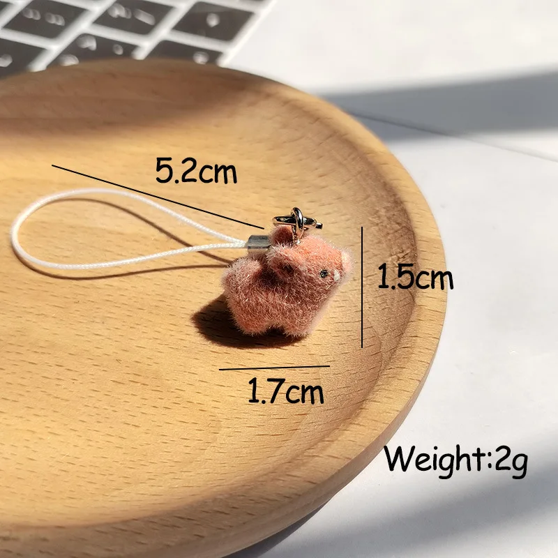 راتينج لطيف يتدفقون خنزير صغير سلاسل المفاتيح لصديق هدية رقيق جميل الخنزير الحيوان الحيوانات الأليفة قلادة حقيبة حالة الهاتف الحبل