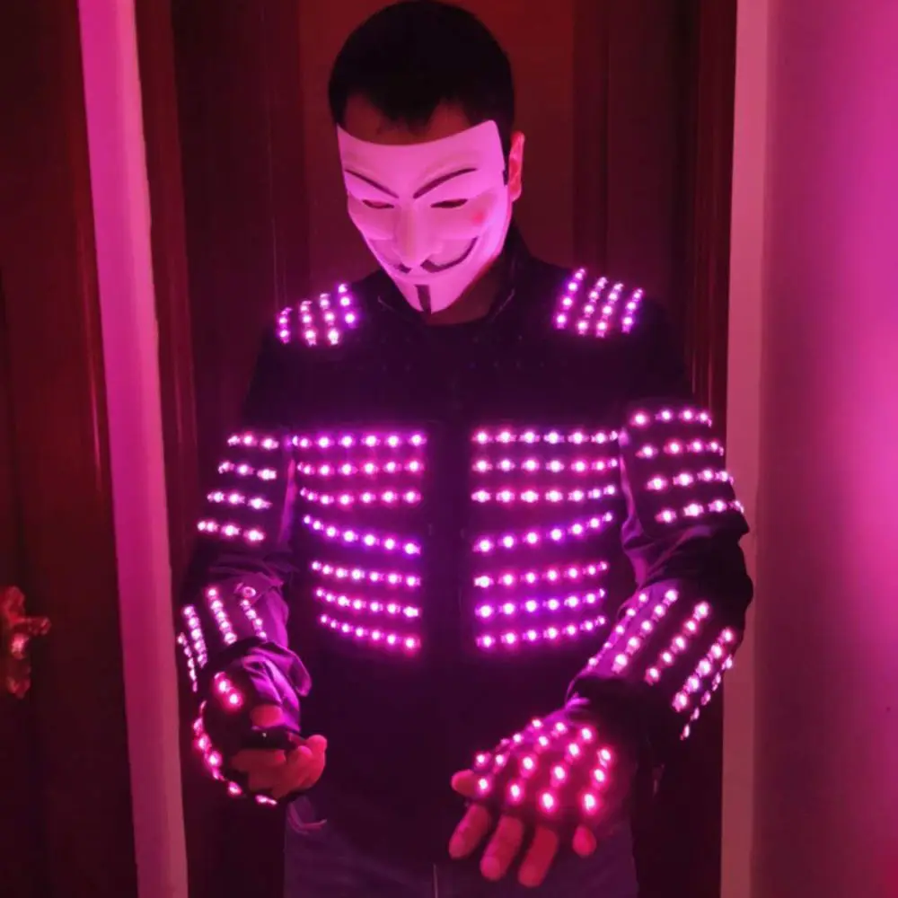 Halloween Luminous Robot Suit Costume Luminous Men's Clothing