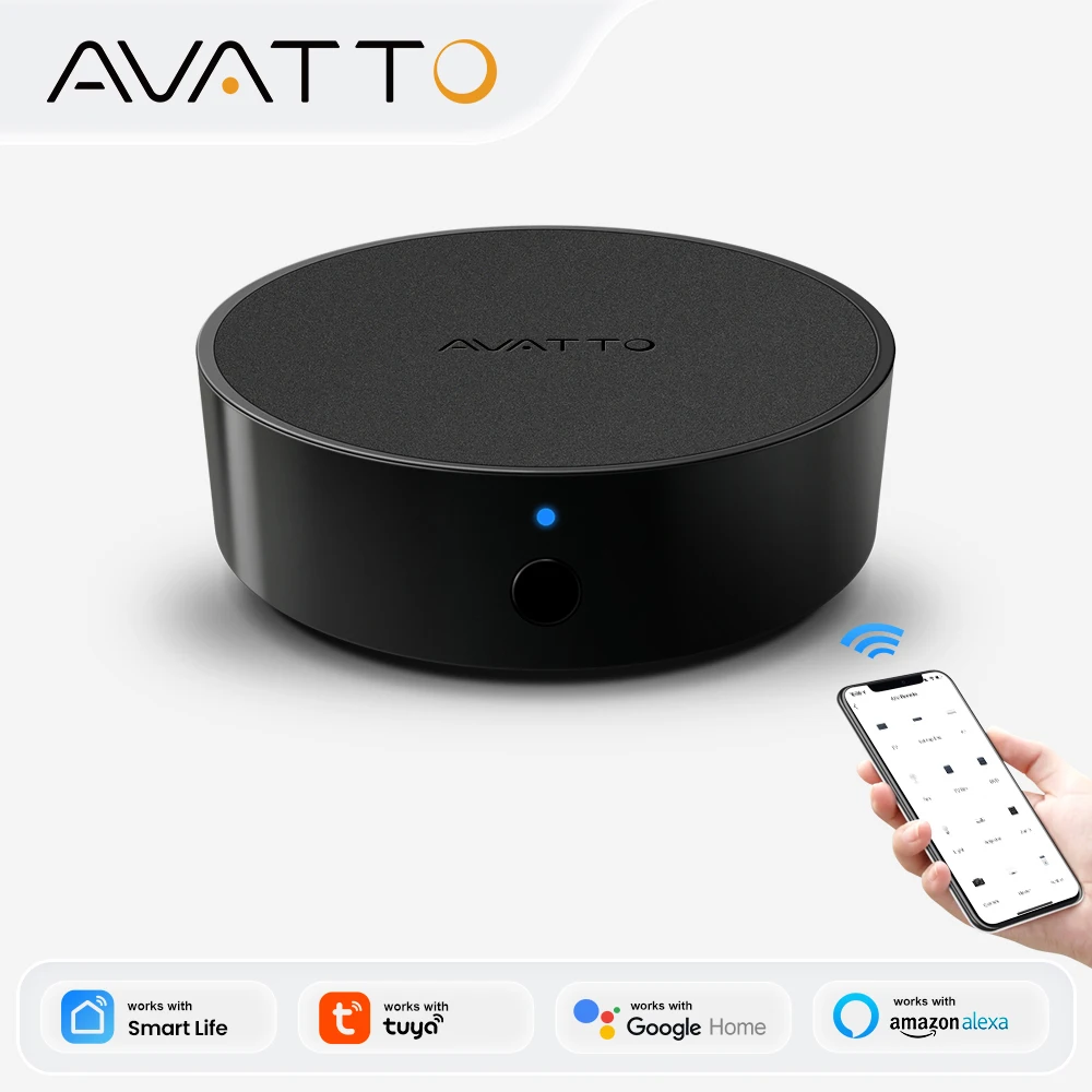 AVATTO WiFi IR Remote For Air Conditioning TV DVD AUD AC Universal Infrared Remote Control For Tuya Smartlife, Alexa Google Home