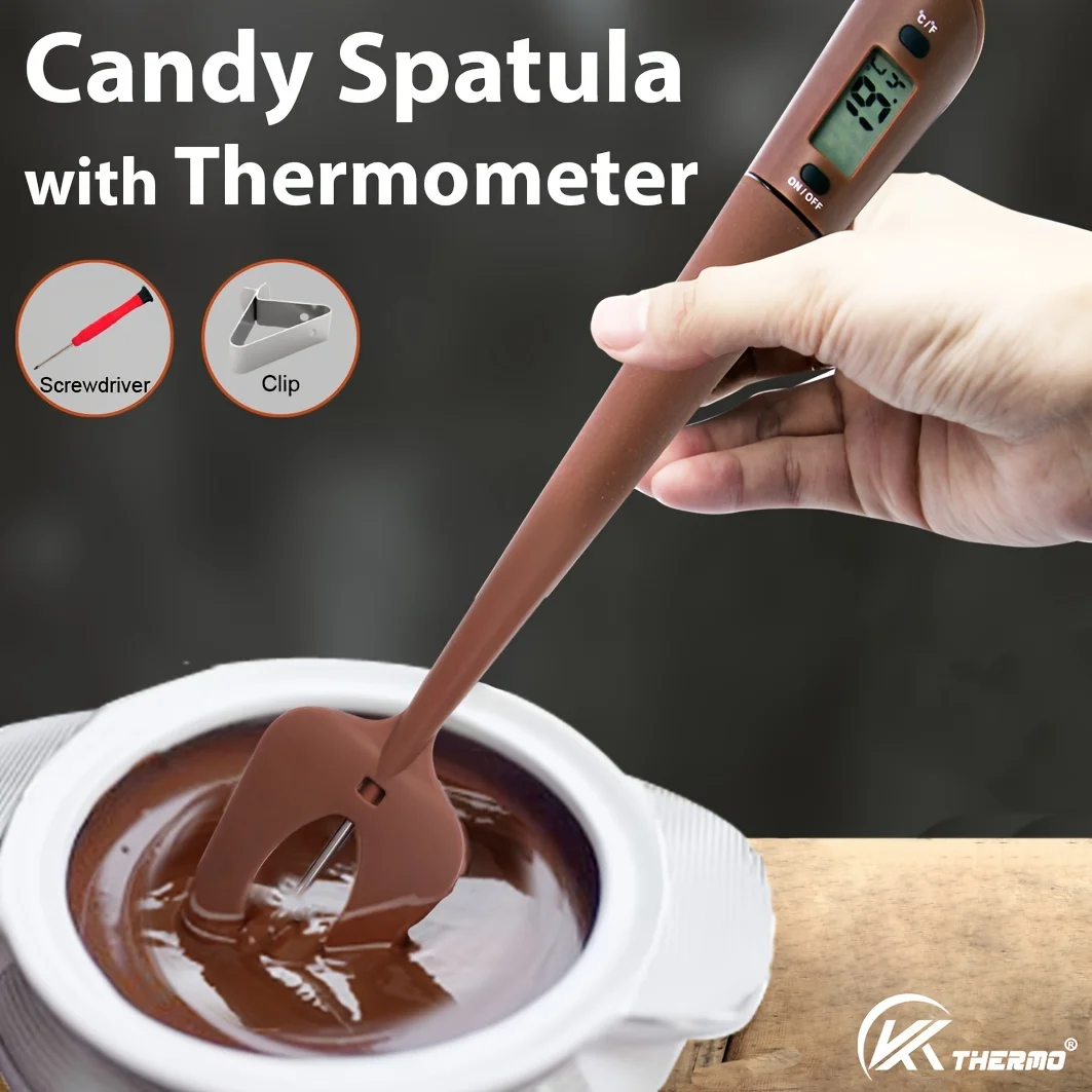 Digital Candy Spatula with Thermometer Confectionery/Sugar/Candy Thermometer Meat Cake Milk Thermometer Tool