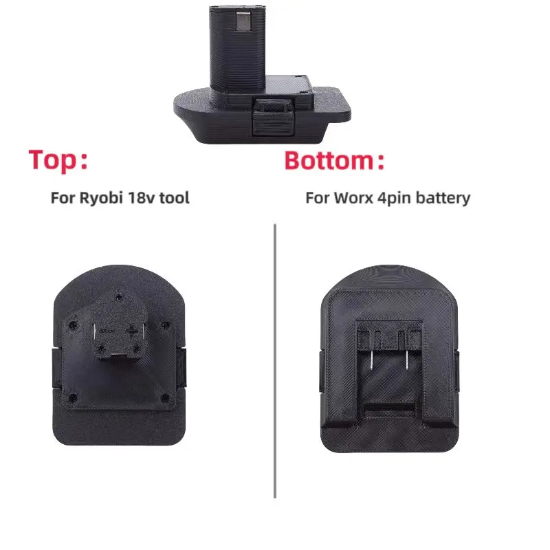 Batterij Converter Adapter voor Worx 4PIN 20V lithiumconversie naar Ryobi 18v tool Converter (exclusief gereedschap en batterij)