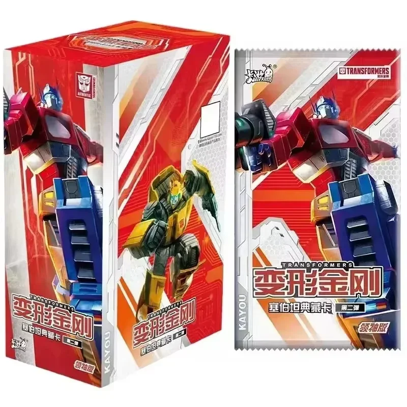 KAYOU الأصلي المحولات بطاقات الأفق 40th الذكرى الطاقة هدية صندوق أوبتيموس برايم بامبليبي XR أنيمي جمع بطاقات لعبة