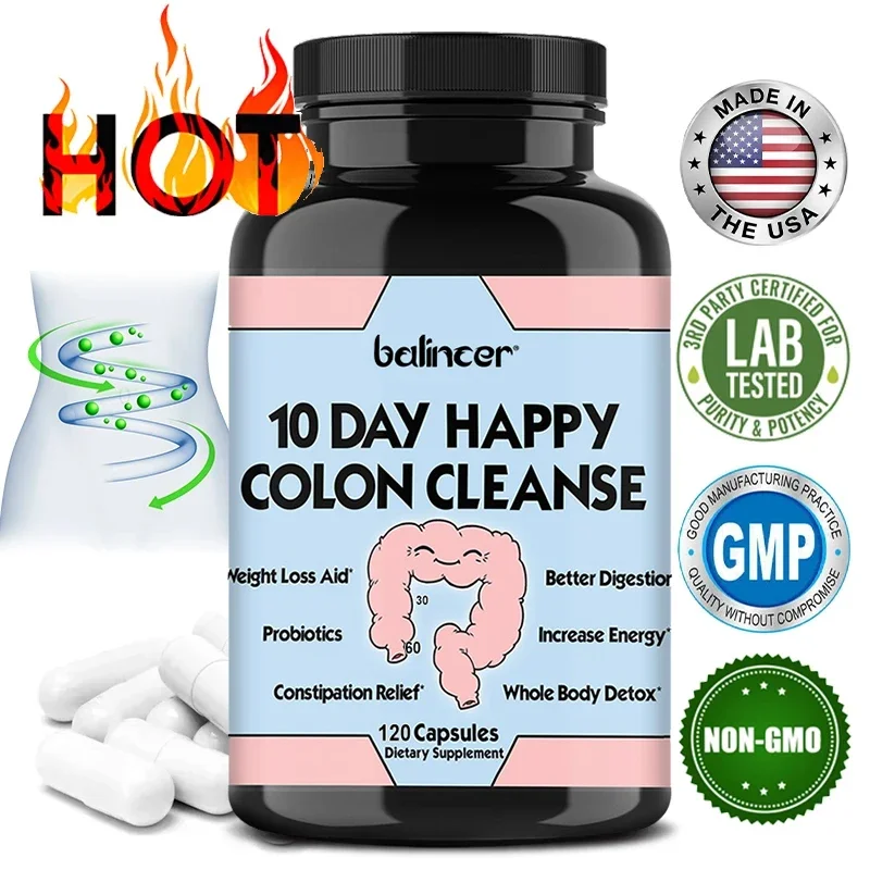 Super Colon Cleanse - 10 Day Intestinal Cleanse - Detox, Constipation, Energy, Gluten Free, Dairy Free, Natural Herbal Extracts