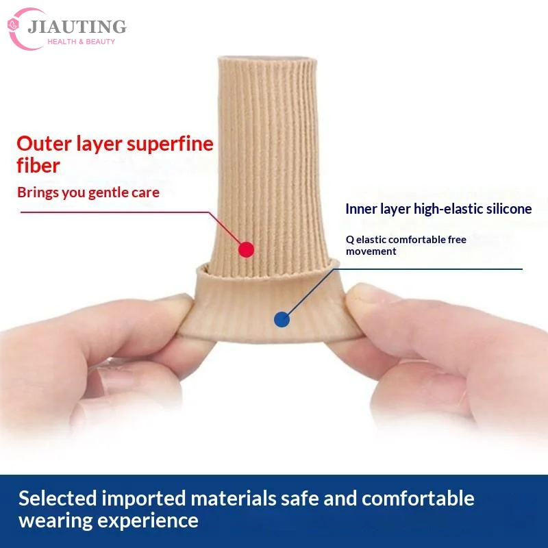 Silicone Tube Toe Gel Protector Cover Finger&Toe'S Fabric Gel Bandage Insoles Corns Blisters Pain Relief Soft Pads