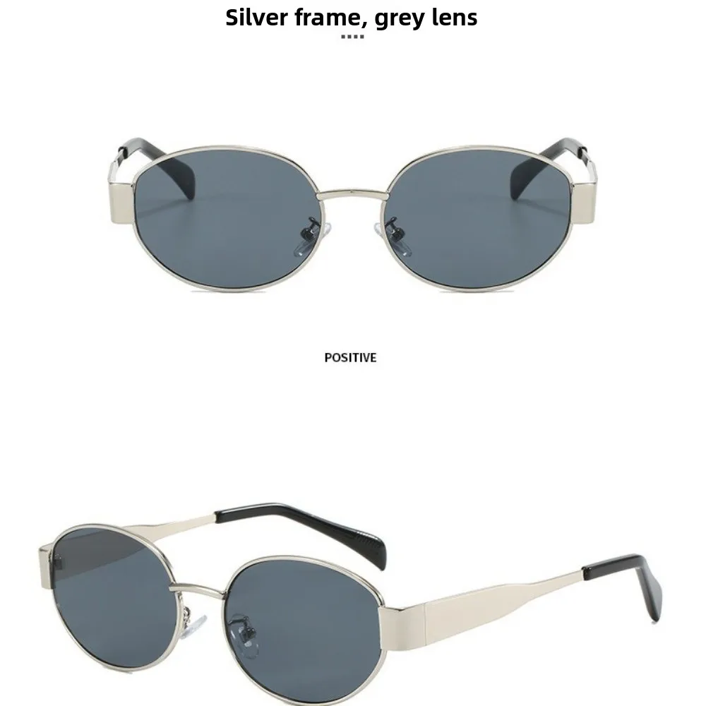 

Lightweight High-end INS Style Sunglasses MetalFrames Vintage-inspired Dark Lenses Exuding Upscale Elegant Temperament Embodying