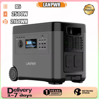 LANPWR D5 Solar Power Supply 2160WH LiFePO4 Battery 2500W (4600) Peak Power Outdoor Camping Home Backup Mobile Power Supply