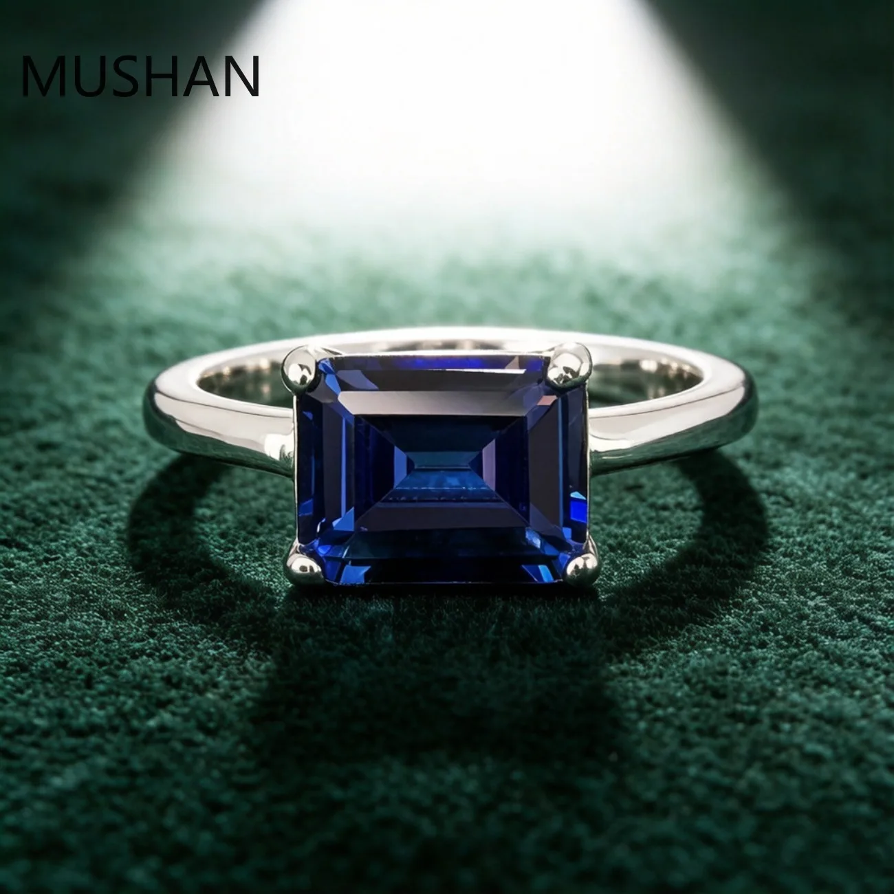 MuShan Jewelry Factory 925 Sterling Silver Rings Wedding Band for Women Certificate High Carbon Gemstones Ring s925 Fine Jewelry