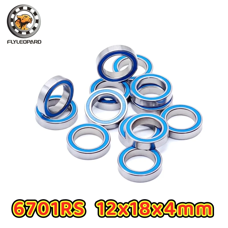 （10pcs）6701RS Bearing 12x18x4mm ABEC-7 Hobby Electric RC Car Truck Ball Bearings 6700-2RS 6702-2RS 688-2RS Blue Sealed