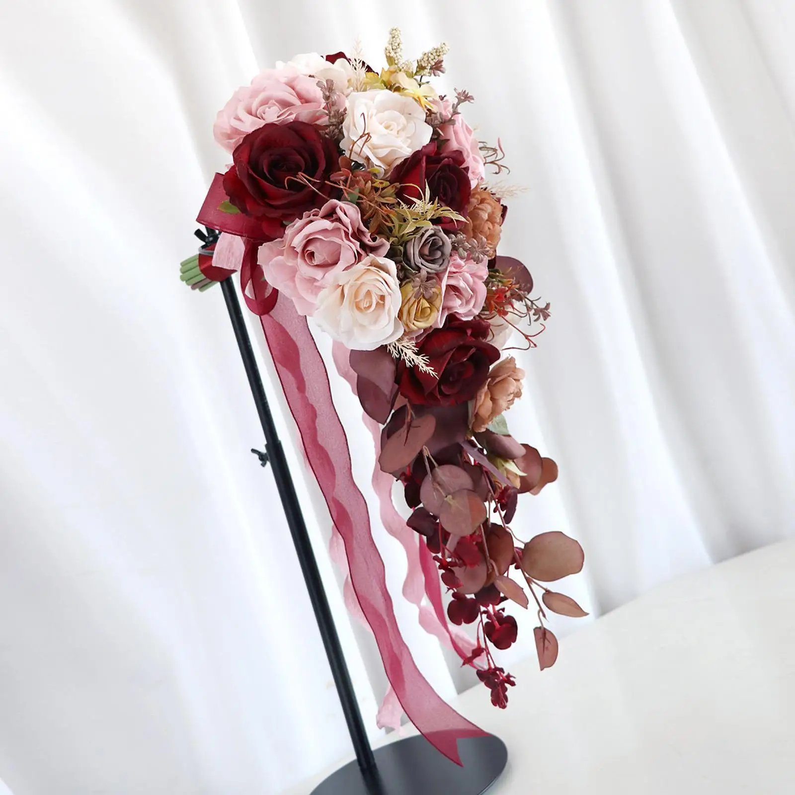 Hochzeitsstrauß, elegante Kunstblumen, künstliche Blumen für Valentinstag, Jahrestag, Hochzeit, Mittelstücke, Abschlussfeier