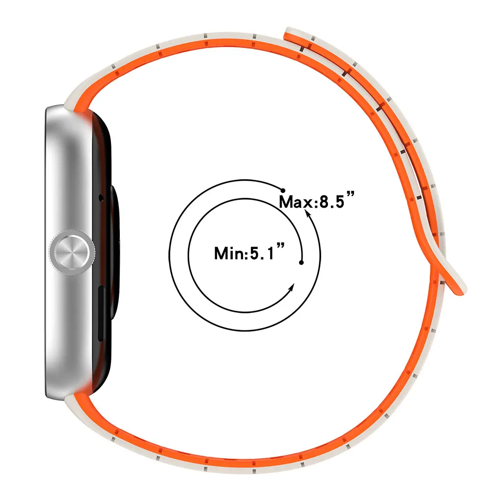 Strap para Redmi Watch 4, Xiaomi Band 8 Pro, Pulseira de Silicone, Sucção Magnética