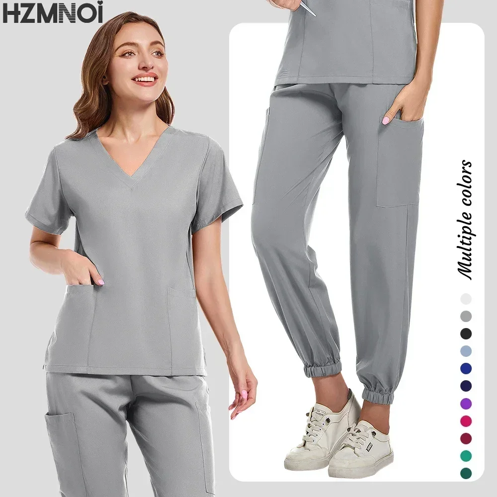 متعدد الألوان غرفة العمليات الدعك مجموعة معاطف للأطباء والممرضات السراويل العليا مختبر عمال ثوب جراحي الطبية التمريض موحدة وزرة السريرية