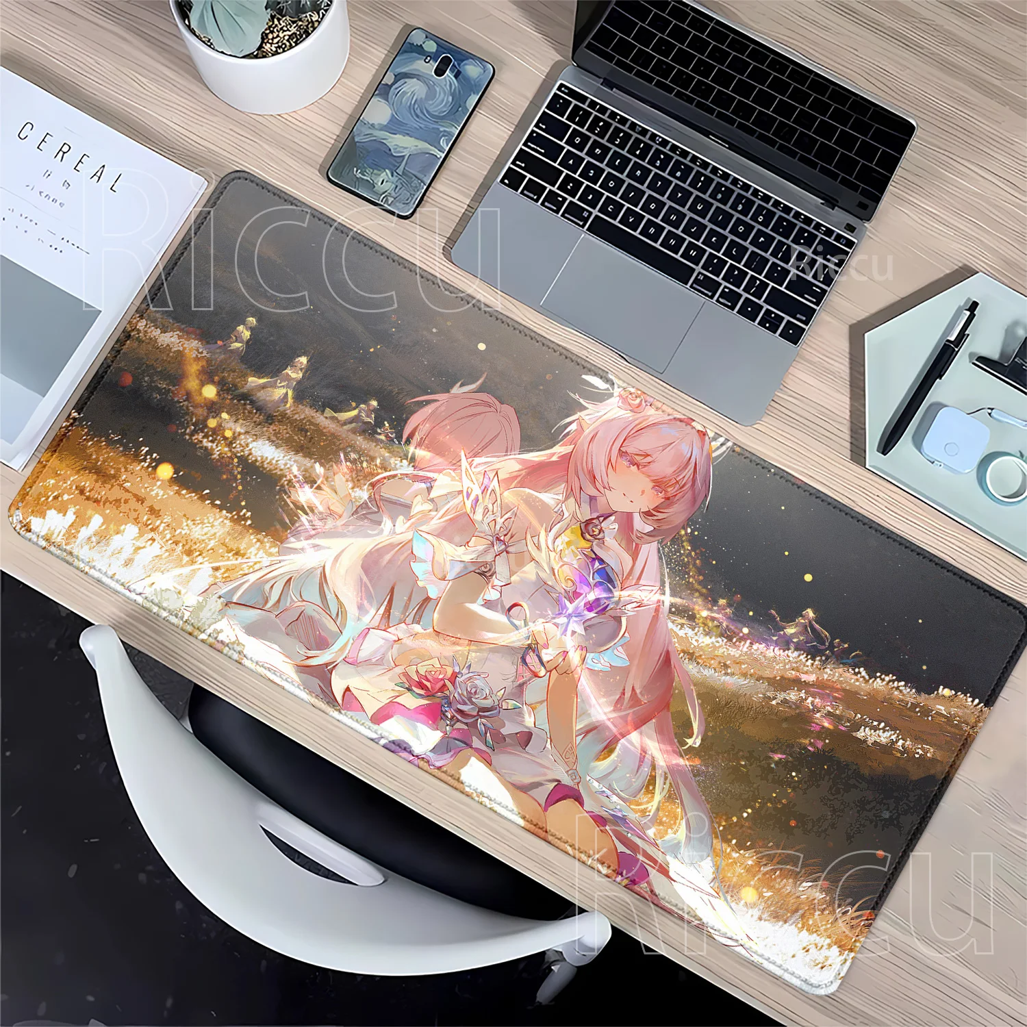 HD Printing HSR Cyrene Honkai Star Rail Mouse Pad Non-slip Base Rubber PC Gaming Overlock Mousepad Offices Accessories Desk Mat