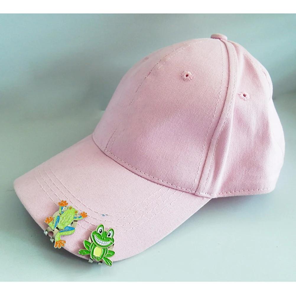 

2 pcs Alloy Ball Marker Hat Clip Durable Strong Magnet Lightweight Fit Belt Visor Golf Gift For Golfers Family C204