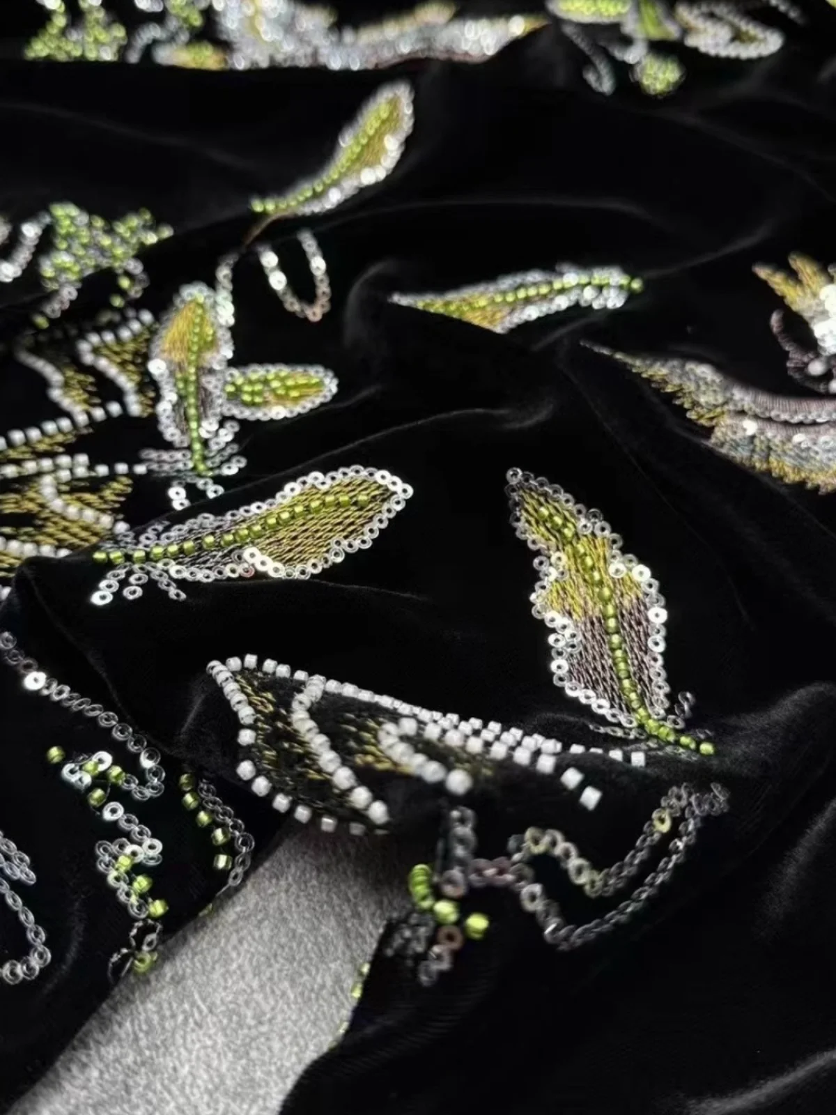 

Тяжелая шелковая бархатная ткань с вышивкой для верхней одежды Dr And Jaet, домашняя ткань «сделай сам», художественная губка, материал