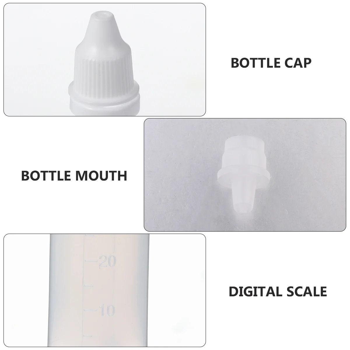 20Pcs Portable Anti-Theft Drops Bottles Refillable Leakproof Dispenser for Travel Liquid Storage Eye Drops Bottle
