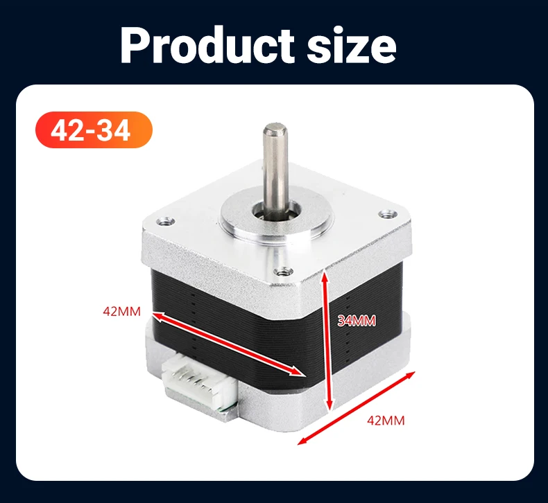 Original 42-34 Stepper Motor Z Axis For Ender-3 V2 Neo Ender-2 Pro Ender-3 S1 Pro Ender-3 Pro/Neo High Step Accurac Low Noise
