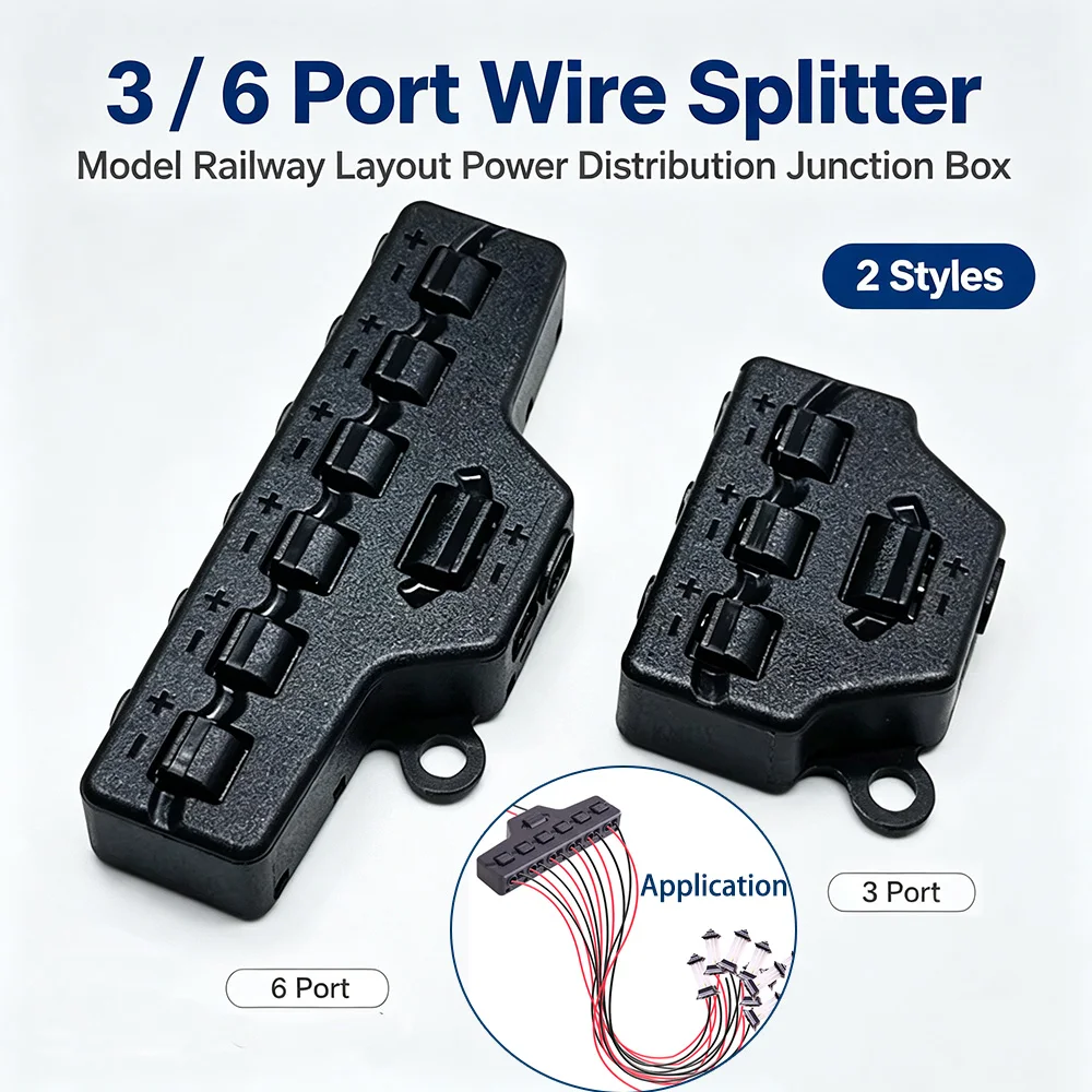 3/6 Port Wire Splitter Model Power Distribution Junction Box Easy Connect Wiring Terminal Block LED Light Power Supply Accessory