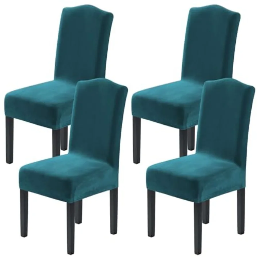 

Чехлы для обеденных стульев из вельвета, эластичные чехлы для стульев для столовой, набор чехлов для стульев Parson, защитные чехлы для стульев, чехлы для обеденных стульев S