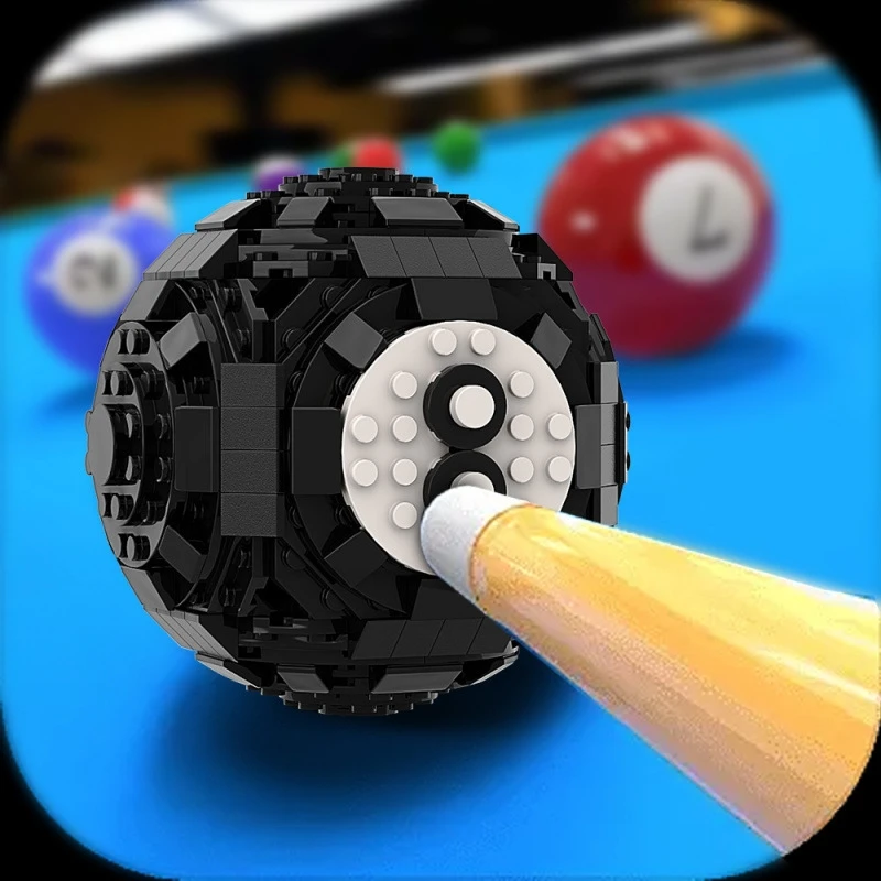 

Black 8 Ball Building Brick Toy Set MOC 53306 Kids Educational Puzzle Model For Boys Girls Party Table Decor Birthday Gift