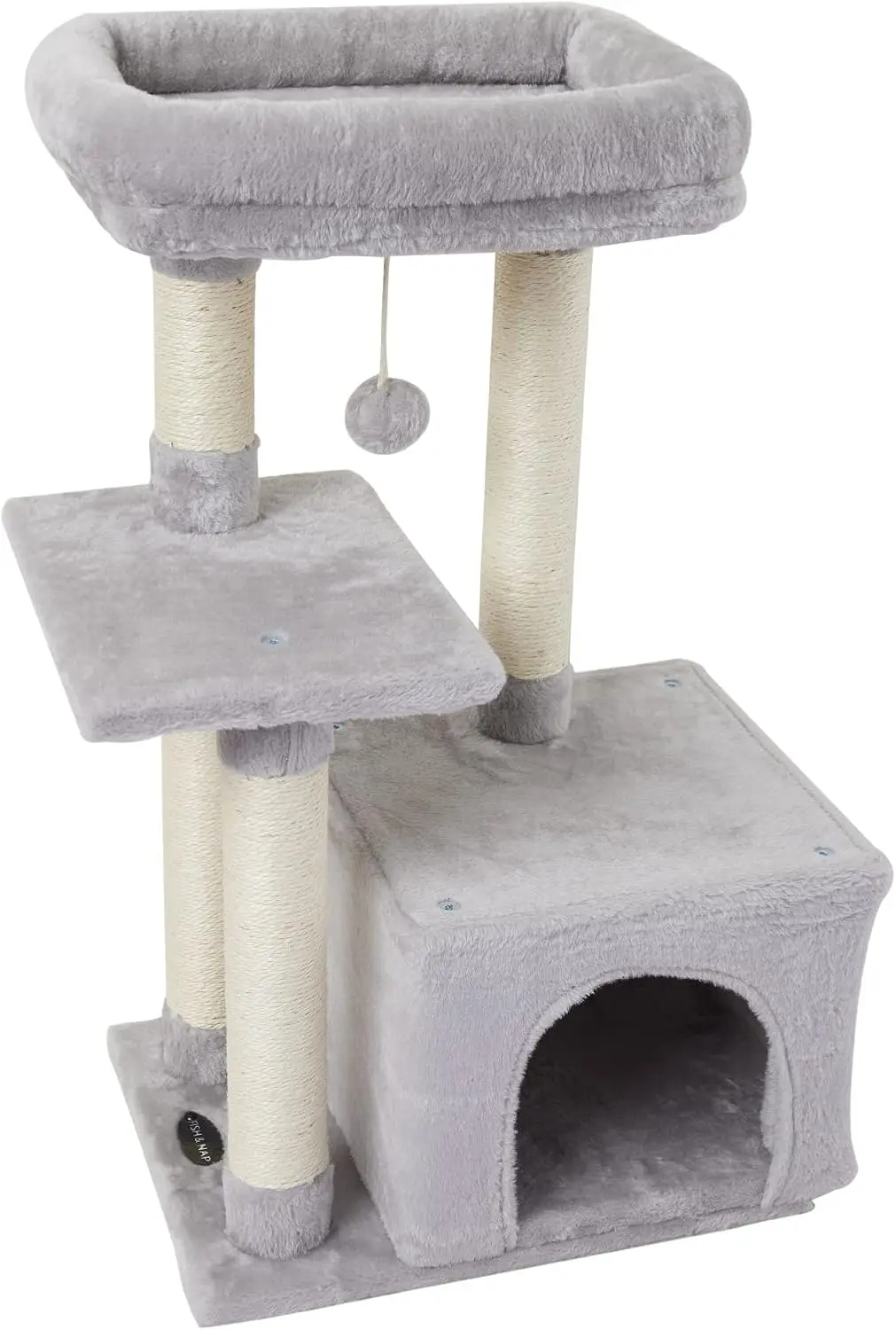 

FISH&NAP Cute Cat Tree Kitten Cat Tower for Indoor Cat Condo Sisal Scratching Posts with Jump