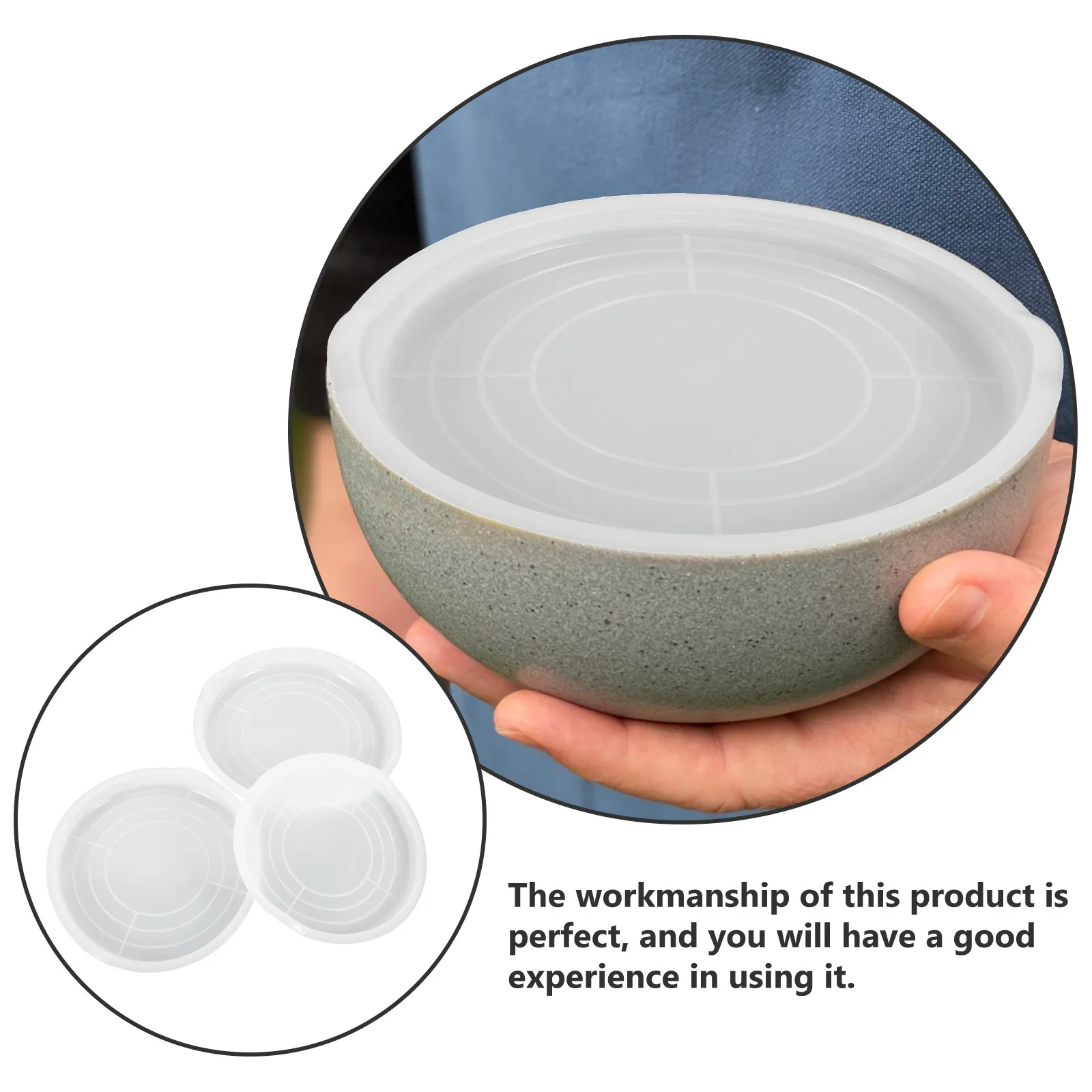 3 Pcs Baking Mixing Bowl Cover Lid Anti Overflow Kitchen for Dough Kneading Hand Mixer