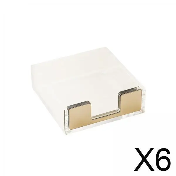 

6xNote Box Simple Organization Creative Accessories for School Desk Gold